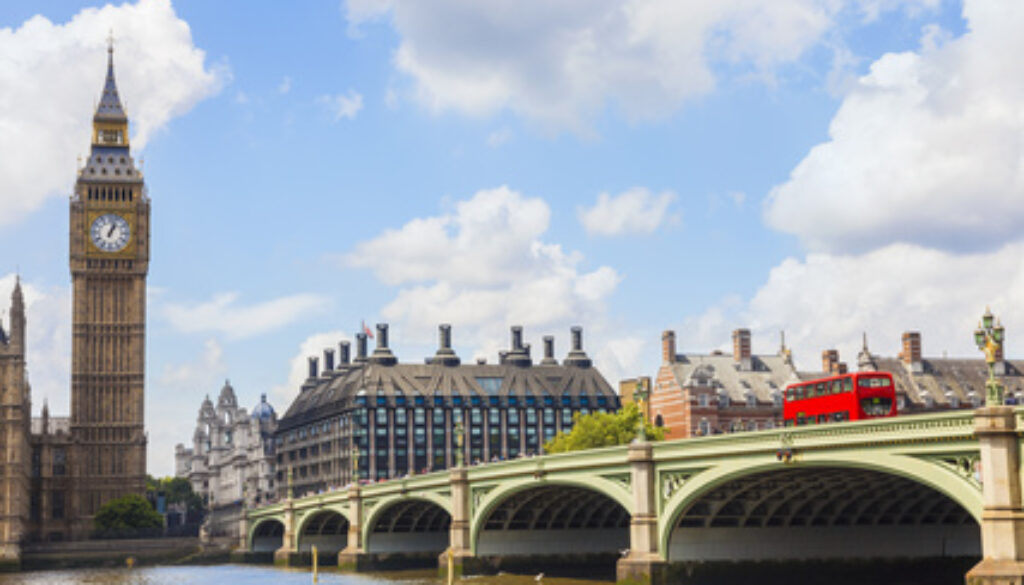 Big Ben and Westminster Bridge, London, England