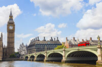 Big Ben and Westminster Bridge, London, England