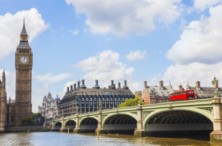 Big Ben and Westminster Bridge, London, England